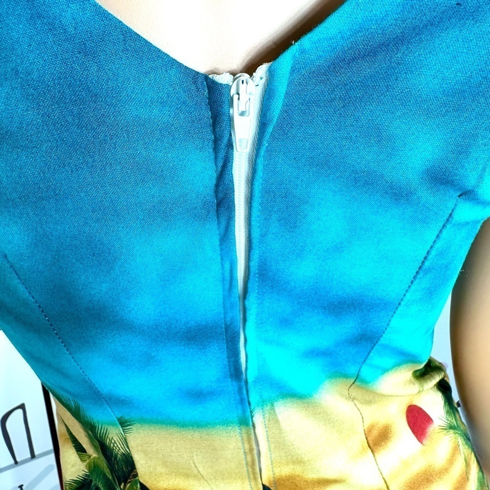 KAD HAWAIIAN Y2K MINI DRESS SUMMER PARTY LIKE NEW WORN ONCE From Hawaii Size S - Picture 6 of 10